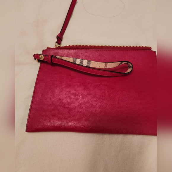 Burberry Red Leather Clutch - EUC - Picture 6 of 6